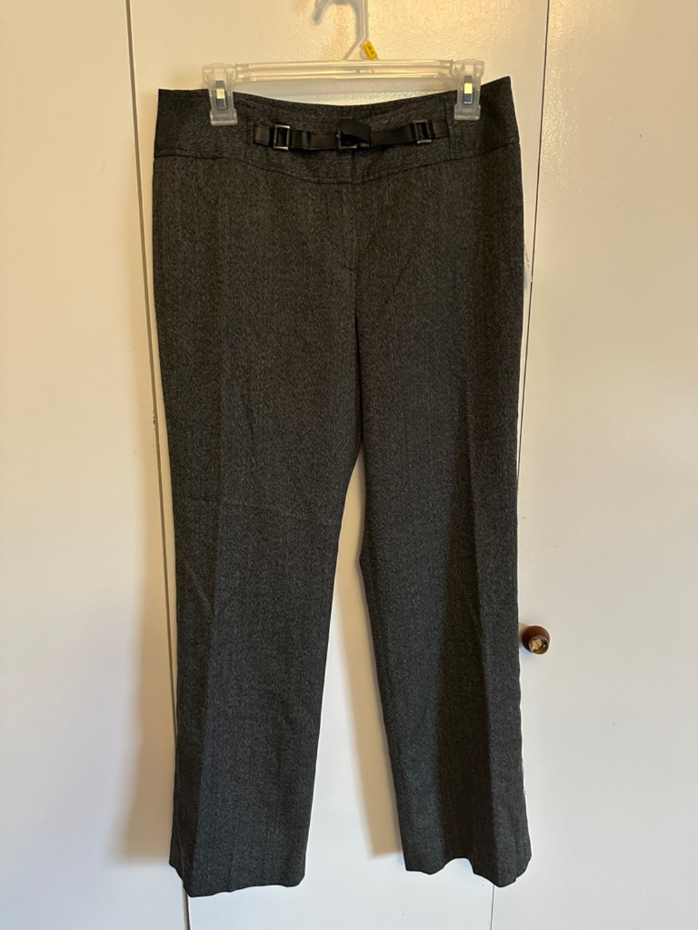 Dark Gray Dress Pants with Decorative Waist